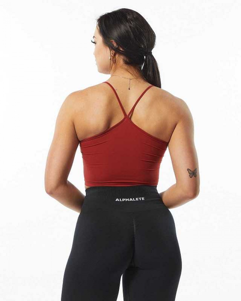 Tank Top Alphalete Ultrasoft Camisole Mujer Rojos | Mexico-931276