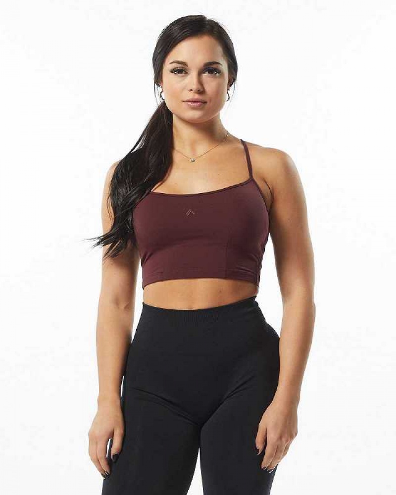 Tank Top Alphalete Ultrasoft Camisole Mujer Rojos | Mexico-817540