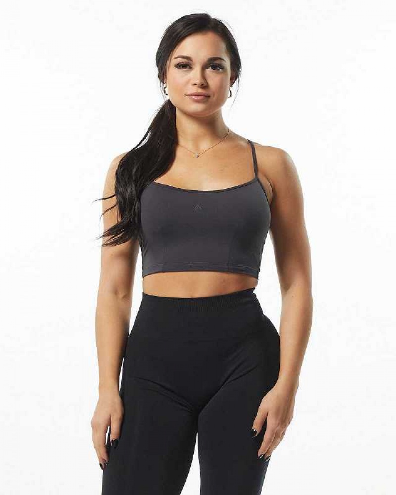 Tank Top Alphalete Ultrasoft Camisole Mujer Grises Oscuro | Mexico-572891