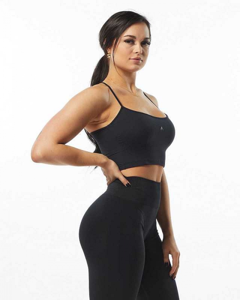 Tank Top Alphalete Ultrasoft Camisole Mujer Negros | Mexico-476923