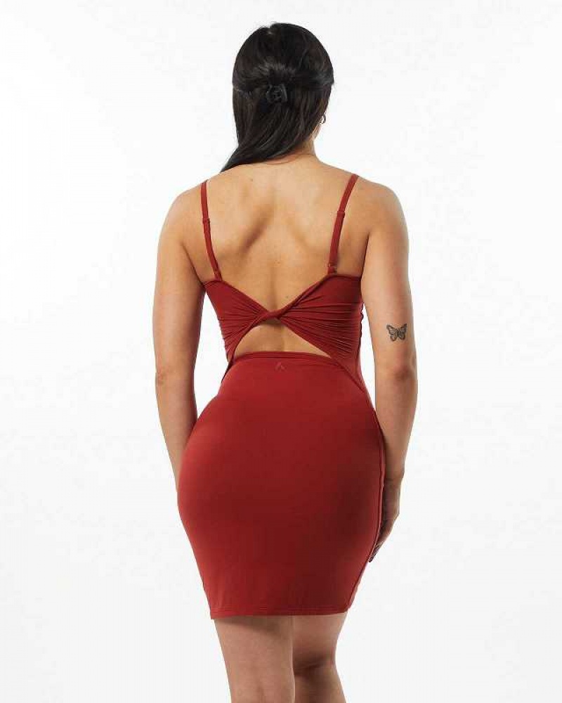 Vestido Alphalete Ultrasoft Allure Mujer Rojos | Mexico-640318