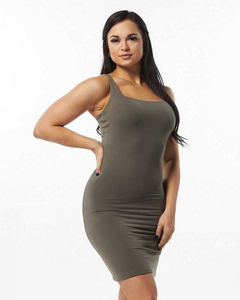 Vestido Alphalete Ultrasoft Allure Mujer Grises | Mexico-529864